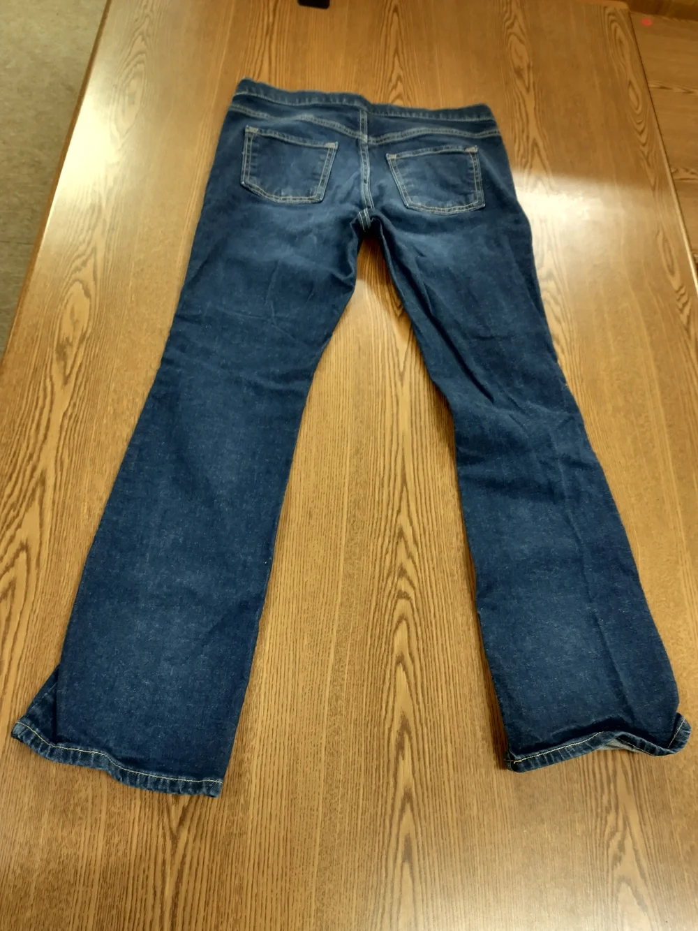 Girl's Old Navy Dark Blue Flare Jeans - Stretch Denim